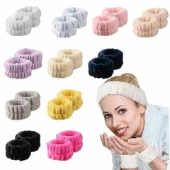 Par De Muñequeras Para Skincare Toalla Rutina Facial Mujer - comprar online