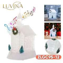 Iglesia Decoración Acrílica Luminosa Musica Luvina Pilas Usb - comprar online