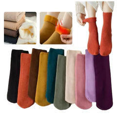 4 Pares Medias Calcetines Térmicos Suaves Cálidos Invierno
