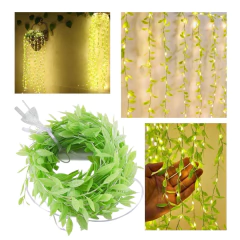 Cortina De Luces Enredadera Artificial Luvina 3mts Enchufe