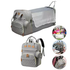 Mochila Maternal Multifuncional + Cambiador Cuna Impermeable - M&Q REGALOS