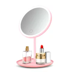 Espejo Maquillaje Makeup Luz Led Circulo Touch Tactil Usb