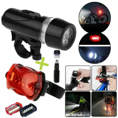 Juego De Luces Faro Y Linterna Led Para Bicicleta A Pilas - comprar online
