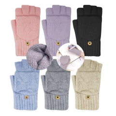 Guantes Lana Mitones Solapa Tapa Adultos Infantiles Invierno en internet