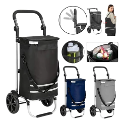 Carrito De Compras Plegable Reforzado Chango Grande Bolso
