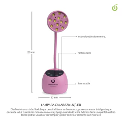 Lampara/cabina Cherimoya Inalámbrica Rosa Uvled 27w Calabaza en internet