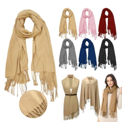 Bufanda Pashmina Tela Fina Delicada Multiusos Mujer Chalina