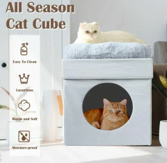 Casa Cucha Para Gatos Mascotas Almohadón Plegable Portátil - M&Q REGALOS