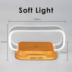 2 En 1 Velador Dormitorio Led Y Cargador Inalámbrico A Usb - comprar online