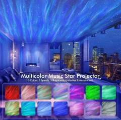 Proyector De Galaxia Aurora Estrellas Bluetooth Usb Lampara - tienda online