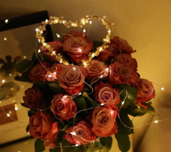 Guirnalda X10 Unidades Hilo Alambre Cobre 5mts Luvina A Pila - tienda online