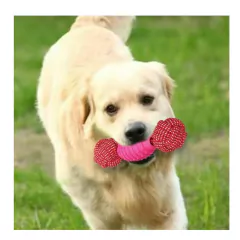 Mancuerna Soga Con Pelota Silicona Juguete Para Mascotas - M&Q REGALOS