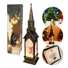 Adorno Farol Con Luz Y Sonido A Pilas Luvina Navidad Deco