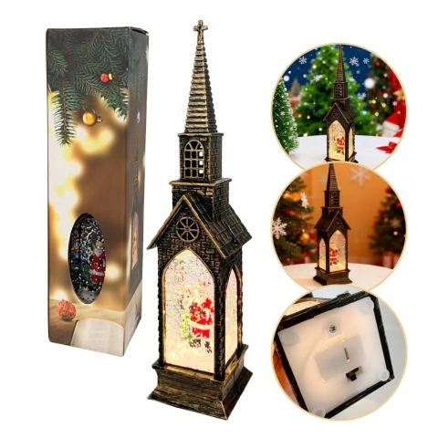 Adorno Farol Con Luz Y Sonido A Pilas Luvina Navidad Deco