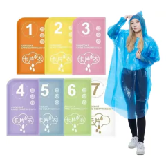 X1 Piloto Para Lluvia Capucha Impermeable Adulto Descartable