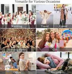 Imagen de Bufanda Pashmina Tela Fina Delicada Multiusos Mujer Chalina