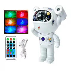 Velador Proyector Astronauta Parlante Bluetooth Luz Galaxia