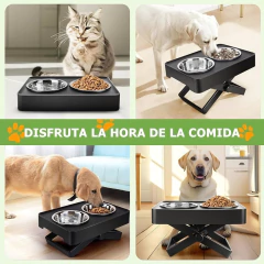 Comedero Y Bebedero Platos Elevados Para Mascotas Luvina