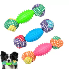 Mancuerna Soga Con Pelota Silicona Juguete Para Mascotas en internet