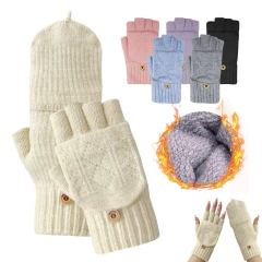 Guantes Lana Mitones Solapa Tapa Adultos Infantiles Invierno - comprar online