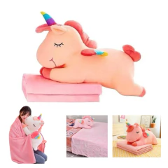 Set 3 En 1 Manta Polar Peluche Almohada Infantil Cobija - comprar online