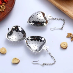 Infusor De Te Plateado Con Cadena Acero Inoxidable Colador - M&Q REGALOS