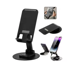 Soporte Apoya Celular Rotación 360° Ajustable Plegable Mesa