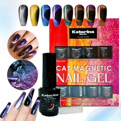 Caja X8 Esmaltes Ojo De Gato Con Imán Semipermanente Nails - comprar online