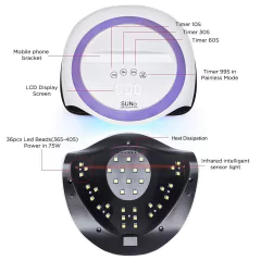 Cabina Sun Y7 Lampara Uv Led De 168w Con 36 Leds Para Uñas - M&Q REGALOS