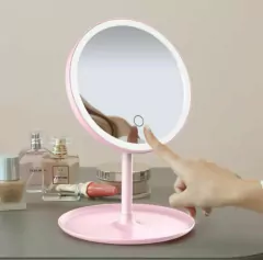 Espejo Maquillaje Makeup Luz Led Circulo Touch Tactil Usb - tienda online