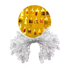 Guirnalda De Broches Led Luz Cálida Para Fotos Deco Navidad en internet