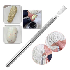Herramienta De Manicura Textura Alambre 7 Pines Nails Art