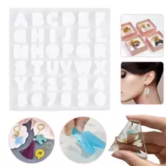 Molde Silicona Letras Y Números Abecedario Resina Chico
