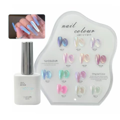 Esmaltes X1 Gel Semipermanente Efecto Unicornio Uñas Brillo