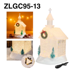 Iglesia Decoración Acrílica Luminosa Musica Pilas Usb Luvina - comprar online