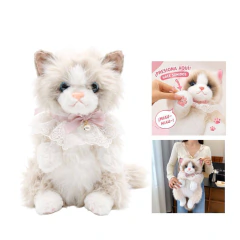 Cartera De Gatito Luvina Peluche Bolso De Mano Con Cierre en internet