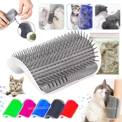 Masajeador De Pared Rascador Cepillo Gatos Esquinero Hierba