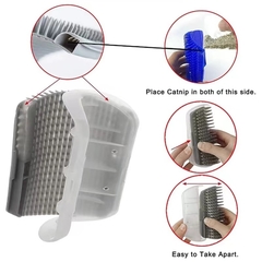 Masajeador De Pared Rascador Cepillo Gatos Esquinero Hierba - comprar online