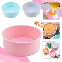 Molde Redondo De Silicona Reutilizable Para Hornear Postres