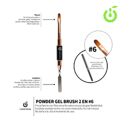 Pincel N°6 De Cherimoya Con Espatula Para Polygel Gel Solido - comprar online
