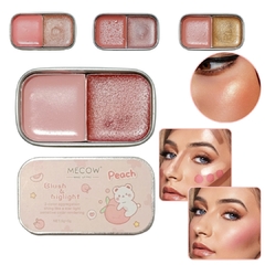Set De Rubor E Iluminador En Crema Blush Higlight Maquillaje