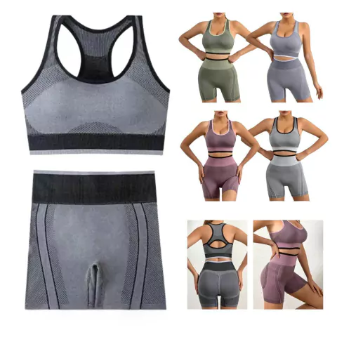 Conjunto Deportivo Para Mujer Top Y Leggings Tela Elastizada