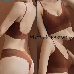 Set De Ropa Interior Elatizada Bralette Y Colaless P/ Mujer en internet
