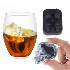 Cubetera Forma De Calavera 3d X4 Molde De Silicona P/ Hielo - M&Q REGALOS