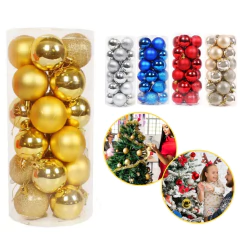 Set Esferas X24 Bolitas Navidad Luvina Adorno 9cm Decoración - comprar online