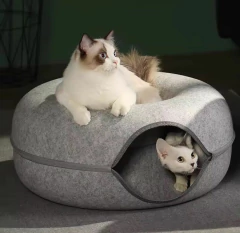 Cama Casa Gatos Guarida Doble Uso Túnel Portátil Grande - M&Q REGALOS