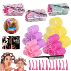 Kit 24 Ruleros Con Velcro Broches Peine + Estuche De Regalo - comprar online