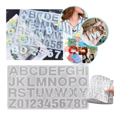 Molde Silicona Letras Y Números Abecedario Resina Grandes