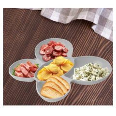 Copetinero Plástico Picadas Con Tapa 5 Divisiones Mariposa - comprar online