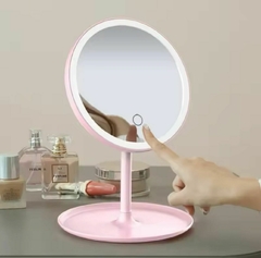 Imagen de Espejo Maquillaje Makeup Luz Led Circulo Touch Tactil Usb